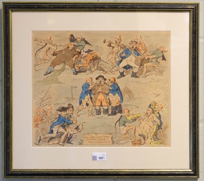 Lot 107 - Gillray (James). Sans-Culottes Feeding Europe with the Bread of Liberty, 1793