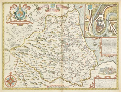 Lot 26 - Durham. Speed (John), The Bishoprick and Citie of Durham, 1676