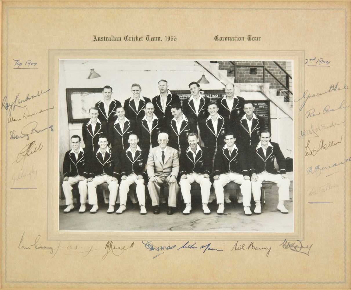 Lot 370 Cricket. Australian Cricket Team 1953