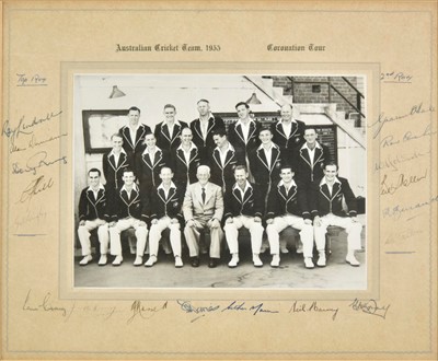 Lot 370 - Cricket. Australian Cricket Team 1953 Coronation Tour signed photograph