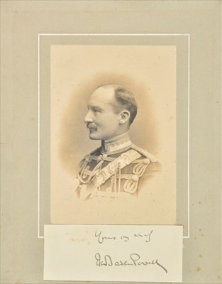 Lot 359 - Baden-Powell (Robert, 1857-1941). Signed autograph sentiment, 'R.S.S. Baden-Powell'