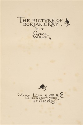 Lot 883 - Wilde (Oscar). The Picture of Dorian Gray, 1st book edition, Ward, Lock & Co, [1891]