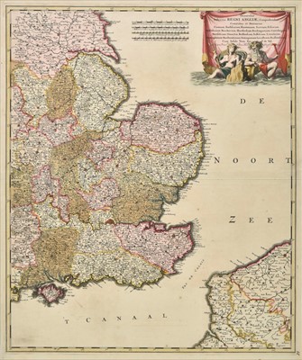 Lot 163 - Regional Maps of England & Wales. A collection of seven maps, 17th & 18th century
