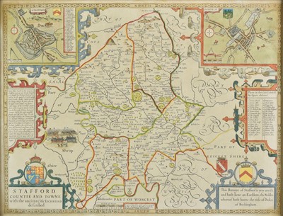 Lot 174 - Staffordshire. Speed (John), Stafford Countie and Towne..., 1676