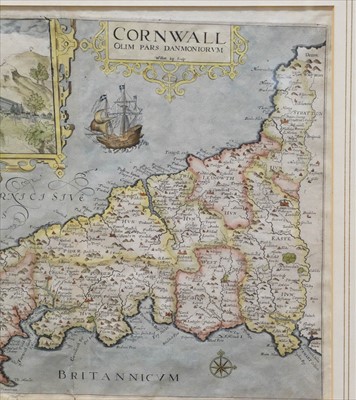 Lot 103 - Cornwall. Saxton (Christopher & Kip William), Cornwall olim pars Danmoniorum, 1637