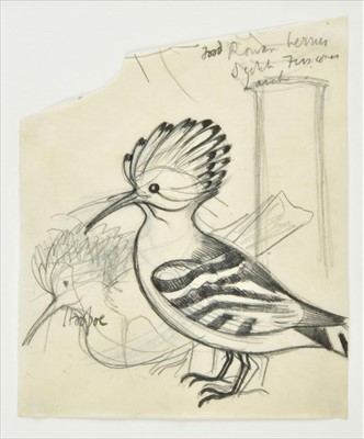 Lot 474 - Nash (John Northcote, 1893-1977). Study of a pair of hoopoes