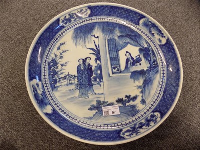 Lot 97 - Charger. A 19th century Japanese Arita porcelain charger