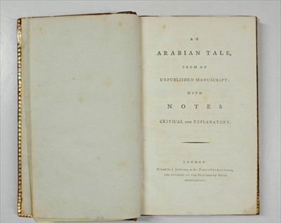 Lot 249 - Beckford (William Thomas). Vathek. An Arabian Tale, 1st edition, 1786
