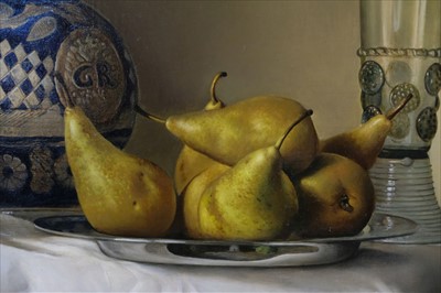 Lot 527 - Barley (Roy, 1935-). Still Life with Pears and Jugs