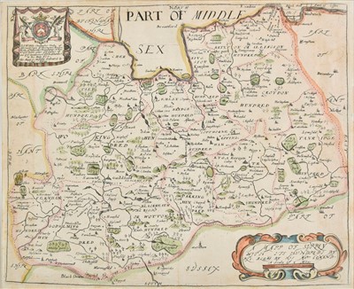 Lot 173 - South-East England. Blome (Richard), A Mapp of Surrey, 1673