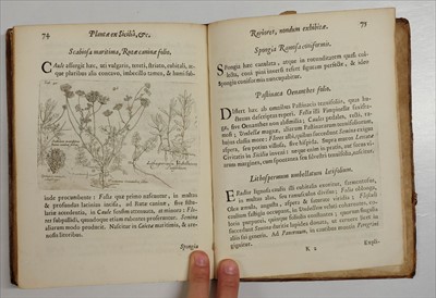 Lot 72 - Boccone (Paolo). Icones rariorum plantarum Sicilae, Melitae, Galliae, et Italia, 1674, Lilford copy