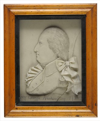 Lot 218 - After George Rouse (18th century). Portrait of General George Washington, 1796, relief portrait