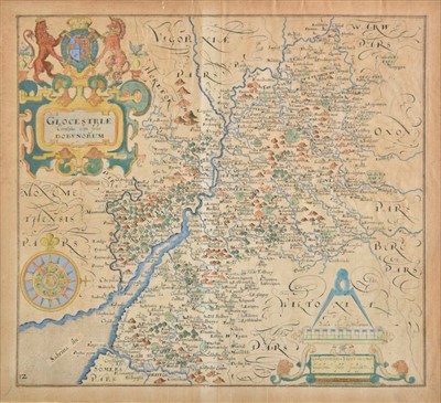 Lot 172 - South West England. Gloucestershire. Saxton (Christopher & Hole G), Glocestriae..., 1637