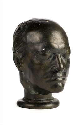 Lot 219 - Deville (James, 1777-1846). William Blake (1757-1827), 20th century bronzed life mask