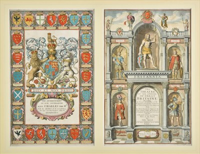 Lot 186 - Atlas title-pages. Speed (John). Theatrum Imperii Magnae Britanniae, Amsterdam: Hondius, 1616