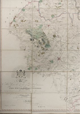 Lot 126 - King (William). A Map of a Tract of Country Surrounding Belvoir Castle..., 1806