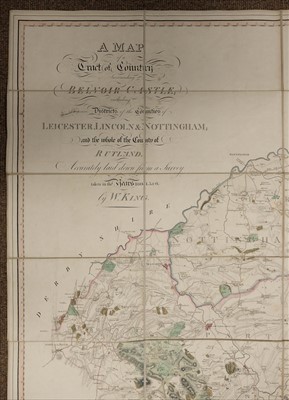 Lot 126 - King (William). A Map of a Tract of Country Surrounding Belvoir Castle..., 1806