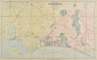 Lot 92 - Bournemouth. Bacon (G.W.), Bright's Map of Bournemouth..., circa 1880