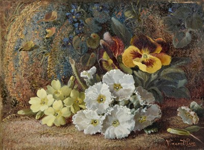 Lot 350 - Clare (Vincent, 1855-1930). Still life of fruit, & Still Life of Spring Flowers, 1895