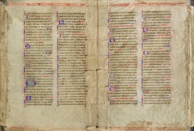 Lot 237 - Missal or sacramentary leaf, Italy, 15th century, with 38 initials