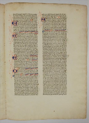 Lot 246 - Avicenna. Bifolium from the Canon medicinae, Strasbourg: Adolf Rusch, 1473