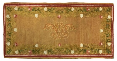 Lot 174 - Carpet. An English fireside carpet, Axminster, circa 1800