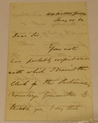 Lot 212 - Levi (Leone, 1821-1888). A collection of 96 mostly Autograph Letters Signed to Levi
