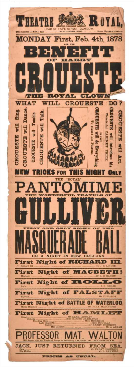 Lot 214 - Broadsides. 11 advertising broadsides, for