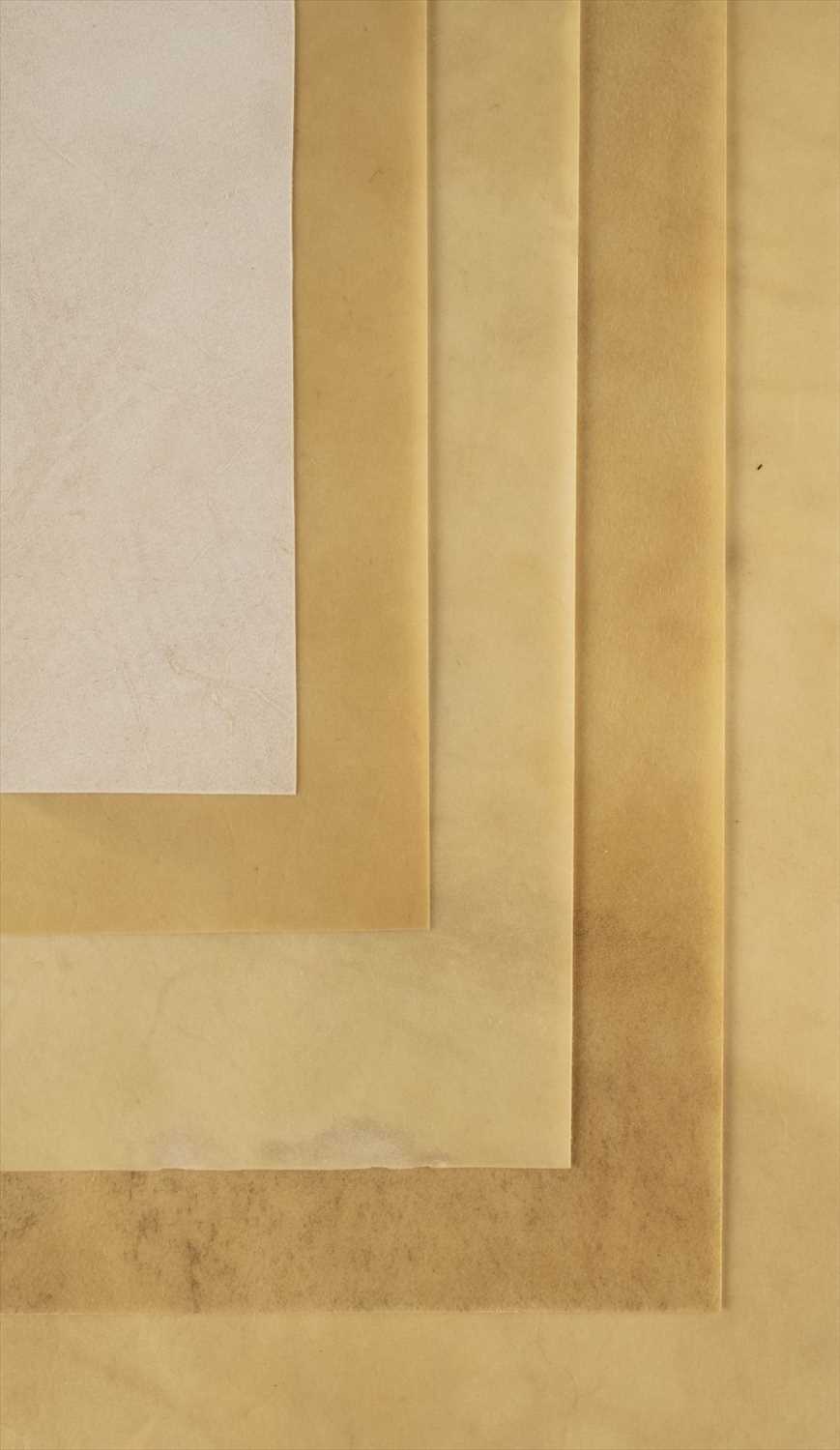 Lot 424 - Vellum. An assortment of vellum pieces and offcuts