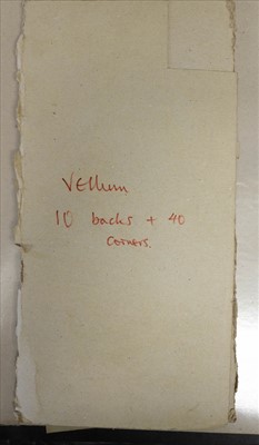 Lot 424 - Vellum. An assortment of vellum pieces and offcuts