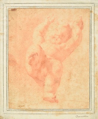 Lot 246 - Zampieri (Domenico, Il Domenichino, 1581-1641). Putto falling backwards, red chalk