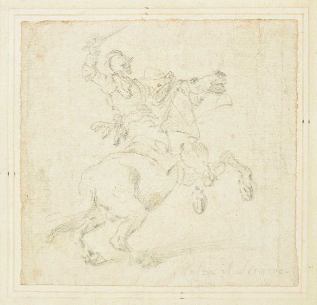 Lot 255 - Simonini (Francesco Antonio, 1686-1766). Cavalier on horseback, pencil