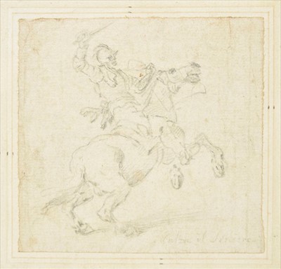 Lot 255 - Simonini (Francesco Antonio, 1686-1766). Cavalier on horseback, pencil