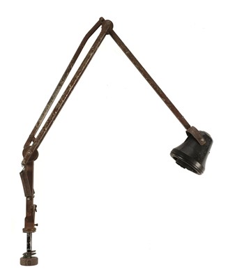 Lot 33 - Bomber Command. WWII Navigators angle poise lamp by Herbert Terry & Co, Redditch
