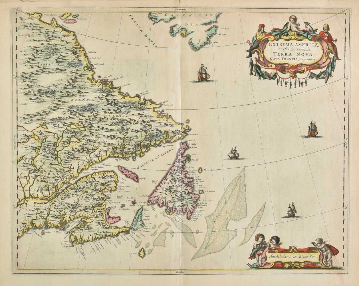 Lot 100 - Canada. Blaeu (Johannes), Extrema Americae..., circa 1660