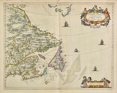 Lot 100 - Canada. Blaeu (Johannes), Extrema Americae..., circa 1660