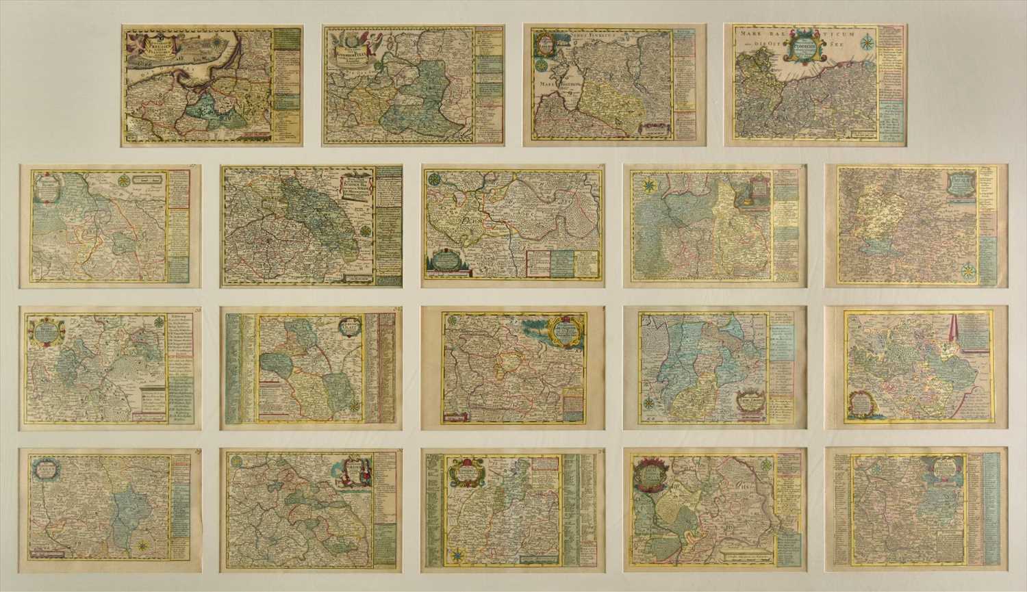 Lot 138 - Poland. Schreiber (Johann Georg), Nineteen regional maps, 1749
