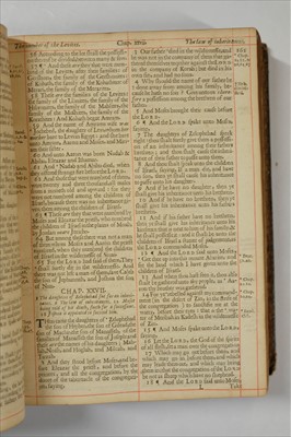 Lot 252 - Bible [English]. The Holy Bible, London: Printed by Roger Daniel, 1654