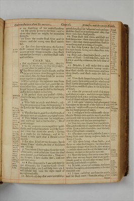 Lot 252 - Bible [English]. The Holy Bible, London: Printed by Roger Daniel, 1654