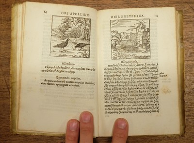 Lot 313 - Horapollo. Hieroglyphika, Paris: Jacques Kerver, 1551