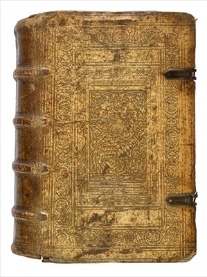 Lot 253 - Bible [Latin]. Biblia Sacra..., 2 parts in one, Frankfurt am Main: Petrus Fabricius, 1585