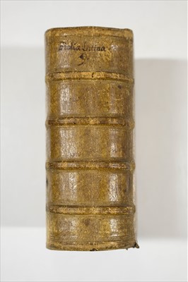 Lot 253 - Bible [Latin]. Biblia Sacra..., 2 parts in one, Frankfurt am Main: Petrus Fabricius, 1585