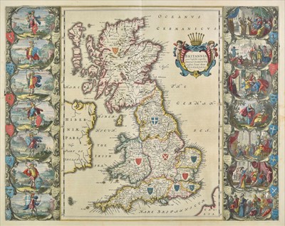 Lot 95 - British Isles. Blaeu (Johannes), Britannia prout divisa...., circa 1657