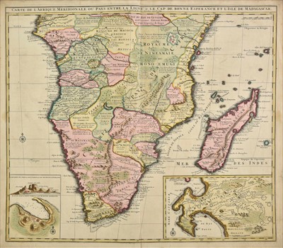 Lot 171 - South Africa. Visscher (Nicolas & De Leth Henry), Carte de L'Afrique Meridionale..., circa 1740