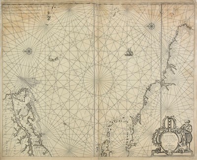 Lot 88 - Atlantic Ocean. Jacobsz (Theunis aka Lootsman), Pascaert vande Carybes, Amsterdam, c.1650