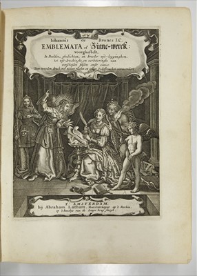 Lot 322 - Brune (Johannes de). Emblemata of Zinne-werck, Amsterdam, c.1688