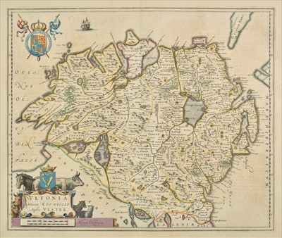 Lot 141 - Northern Ireland. Blaeu (Johannes), Ultonia Hibernis Cui-Guilly; Anglis Ulster, circa 1663
