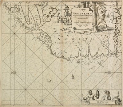 Lot 142 - Norway. Van Keulen (Johannis), Two sea charts, circa 1681