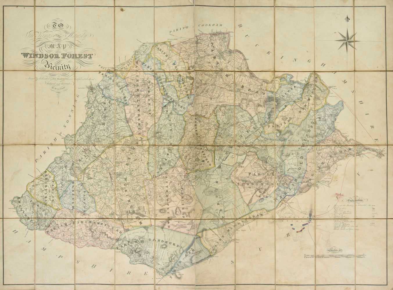 Lot 179 - Windsor Forest. Walter (H.), Map of Windsor Forest, 1823