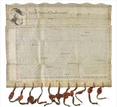 Lot 230 - Middlesex: Swakeleys. A manuscript conveyance for the Manor of Swalcliff or Swakeleys